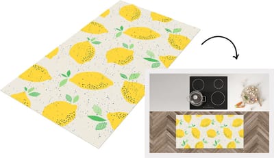 Keukenloper - Loper keuken - Citroen - Fruit - Vintage - Design - 120x60 cm - Keukenloper vinyl