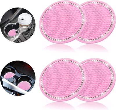 Bling Car Coaster met Rhinestone, Universele Silicone Cup Holder Coaster voor Auto's, Antislip en Geschikt voor de Meeste Voertuigen