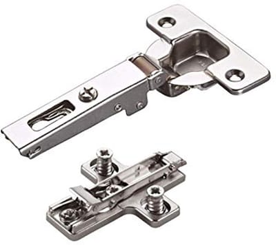 2 x Hoekscharnier 110° met Excentrische Verstelling incl. Montageplaat Hoogte 3 mm