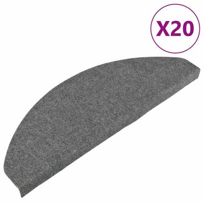 vidaXL - Trapmatten - zelfklevend - 20 - st - 65x22,5x3,5 - cm - grijs