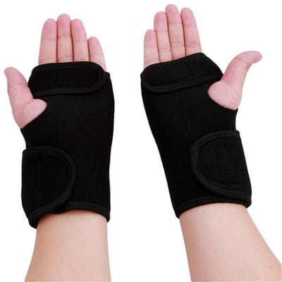EXCITAT Polsbrace Set - Polsbandjes - Polsbeschermers - Links en Rechts - Universele Polssteun Carpaal Tunnel Syndroom - Zwart - 1 paar