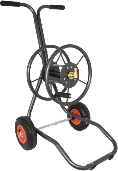 HOME It® Tuinslangwagen - Slanghaspel op Wielen - Voor 30m Tuinslang - Gemakkelijk Oprollen
