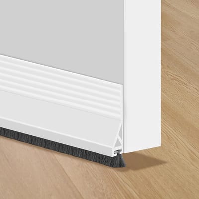 Zelfklevende Deurrubber met Borstel, 100 cm x 4,5 cm, Geluidsisolatie, Winddicht, Energiezuinig