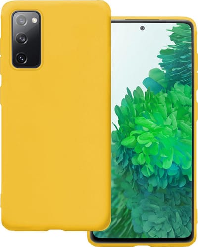 Hoesje Geschikt voor Samsung Galaxy S20 FE - Sterk & Shockproof - Hoes Cover - Siliconen Case - Geel