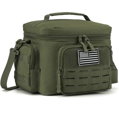 Tactische Lunchbox Voor Mannen Buiten Heavy Duty Lunchtas Werk Lekvrij Geïsoleerd Duurzaam Thermische Koeltas Maaltijd Kamperen Picknick Decor groen
