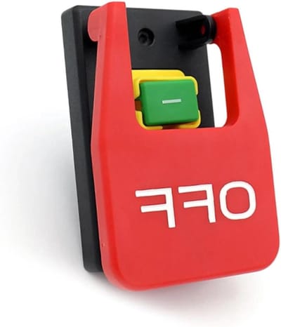 Noodstop Drukknop - Schakelaar Onderbreker - Machine Bediening - Onderspanningsbeveiliging - 16A - Rood