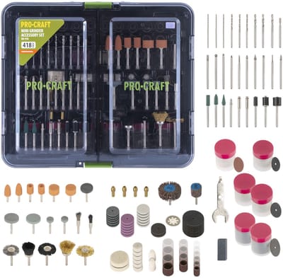 Procraft GK-418 Accessoireset 418-delig universeel voor rechte slijpmachines