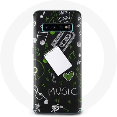 Hoesje voor Samsung Galaxy s10 edge Muziek-solsleutel