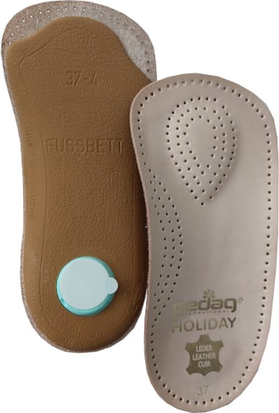 Pedag Holiday Steunzool - 3/4 Inlegzool met Voetbed - Ondersteunt en ontlast de voet - Voorkomt vermoeide voeten - Maat 37