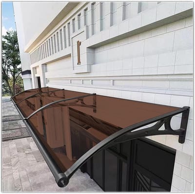 Raamdeurinvoer Luifel - Voordeur Overkapping - Bescherming Buiten - Slagvast Polycarbonaat - 100x210cm - Transparant