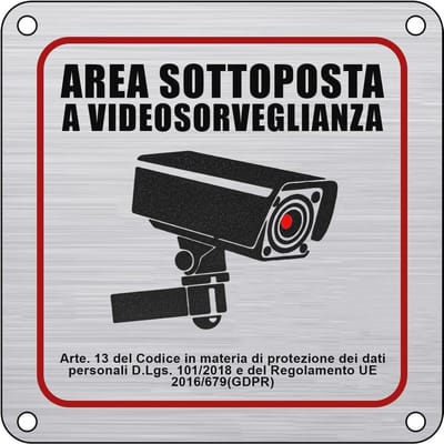 Veiligheidswaarschuwingsborden Italiaanse versie - 1 pak 15 x 15 cm, opvallende waarschuwingsborden