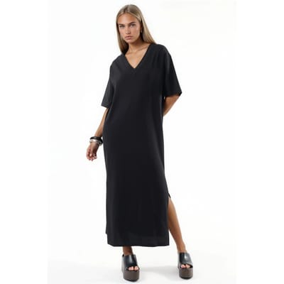 V-hals Losse Midi-jurk