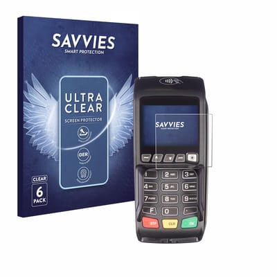 Savvies - Screenprotector voor ingenico Desk/3500 - Folie Beschermfolie transparant 6 Stuks
