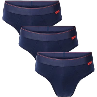 Undiemeister Slip Heren - Storm Cloud (Donker blauw) - Tencel Modal - Zijdezacht - Ademend - Anti-Bacterieel - Ondergoed - Slim Fit - Maat L