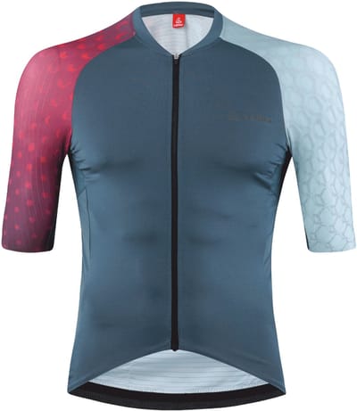 Loeffler fietsshirt korte mouwen M Bike Jersey FZ Statement Glam Dark Petrol - Blauw