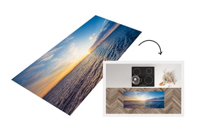 Keukenloper - Loper keuken - Zon - Zee - Licht - 120x50 cm - Keukenloper vinyl