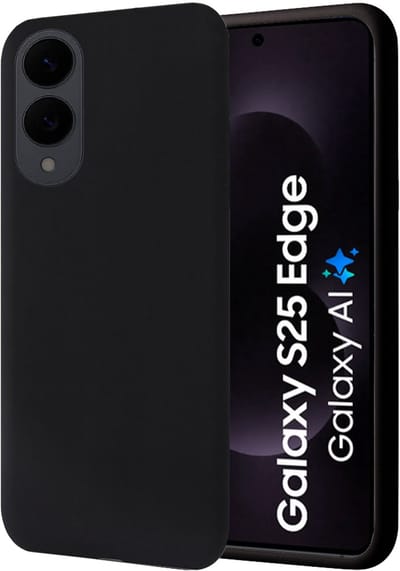 Hoesje geschikt voor Samsung Galaxy S25 Edge - Mat Back Case Zwart