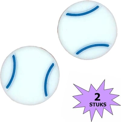 Fako Bijoux® - Tennisdemper - Tennis Demper - Tennisbal - Wit - 2 Stuks