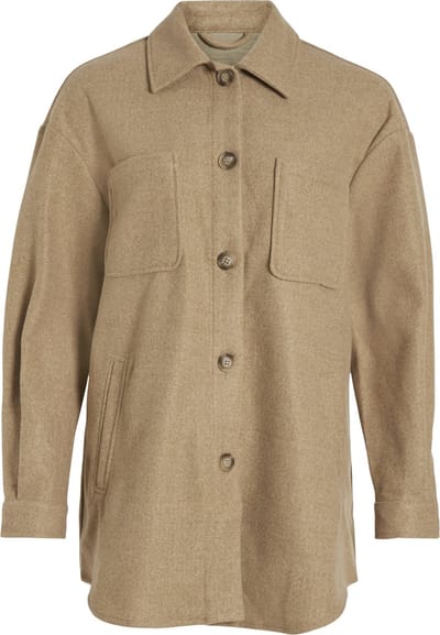 Vila Jas Vikimmi Shirt  L/s Jacket - Noos 14067254 Tigers Eye Dames Maat - M