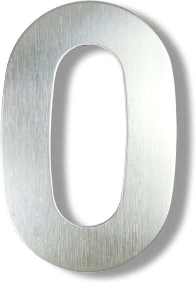 Huisnummer Metaal - Deurnummer Adresbord - Huis Identificatie - Stijlvol 3D Ontwerp - 30cm - Zilver