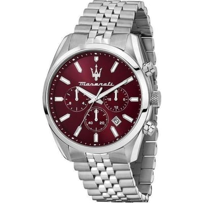 Maserati Attrazione Chronograaf Roestvrij Staal Bruine Wijzerplaat Kwarts R8853151024 Herenhorloge bruin