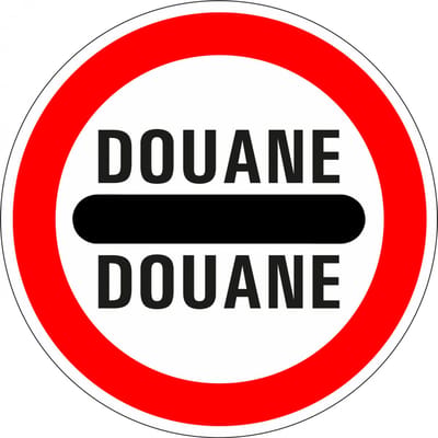 Douane sticker, F10 100 mm