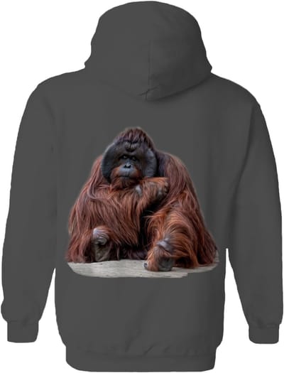 Orangoetan Wisdom Beyond Words - Orangutan The Coloured House Hoodie S
