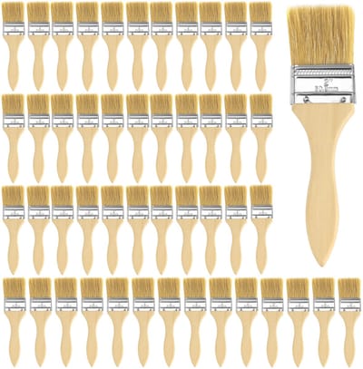 Dailygoody - Verfkwasten Set - Professioneel voor Huis DIY - 5,08 cm - Synthetisch - 48 Pak - Geschikt voor Verf en Vernissen