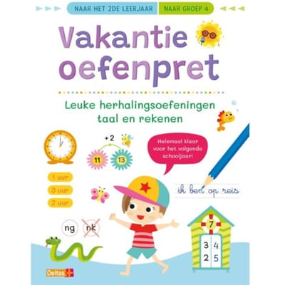 Deltas Vakantie oefenpret - Leuke herhalingsoefeningen taal en rekenen (naar het 2de leerjaar - naar groep 4) Kleurboeken Educatieve boeken (