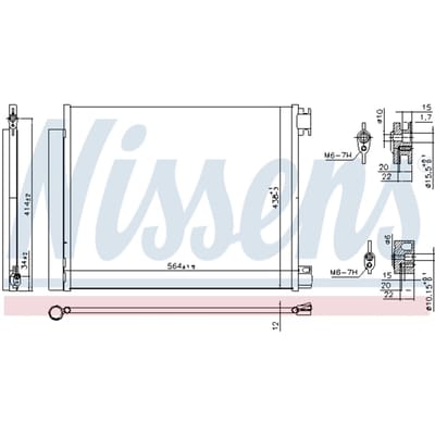 Condensator, airconditioning NISSENS 941060
