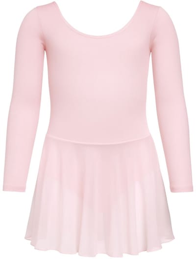 Dancer Dancewear® Balletpakje meisje lange mouw | “Elsa” | Balletpak winter | Met lang rokje | Maat 6 jaar | Maat 104/110