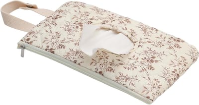 Veeg reisetui - Draagbare doekjeshouder - Baby verzorgen onderweg - Met organizer sleuven - 18.9 x 12.8 x 3.8 cm