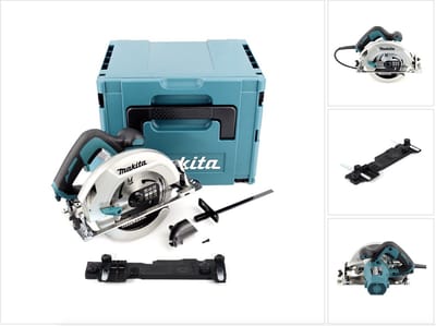 Makita HS 7601 J 1200 W handcirkelzaag in Makpac met 190 mm MForce zaagblad + Makita geleiderailadapter C