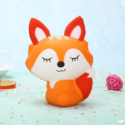 Squishy Slow Rebound Vos Schattig Dier Stressverlichtende Speeltjes Genees Kantoorstress Verlichter Vent Fidget Speeltjes voor Kinderen Meisjes Cadeau orange