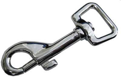 Deltafix musketonhaak ronde wervel. RVS-A4. 5/8 x 16 mm 1 st.