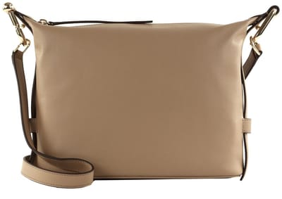 FURLA Leren Schoudertas Nuvola Hobo Greige Taupe