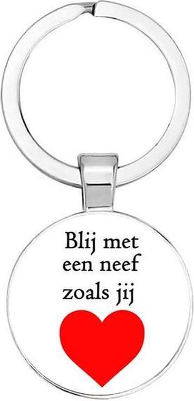 Akyol - Blij met een neef zoals jij Sleutelhanger - Neef cadeau - Neef - Leuk kado voor je neef om te geven - 2,5 x 2,5 CM