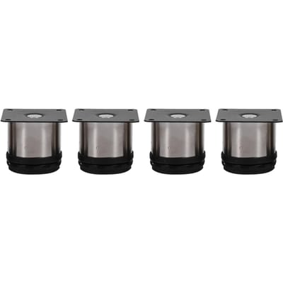 4 stuks roestvrij staal in hoogte verstelbare poten kastpoten ronde standaard houder 60 x 60 mm