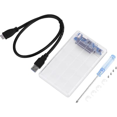 2,5  SATA naar USB 3.0 Harde Schijf Behuizing HDD SSD Opslagdoos Case (Geen harde schijf inbegrepen) white