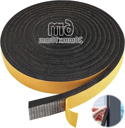 Zelfklevende Foam Rubber Tape 20 mm x 10 mm voor Effectieve Afsluiting en Isolatie