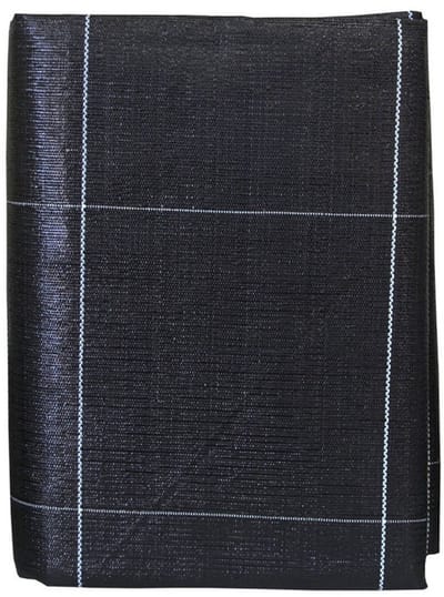 Zwart gronddoek/onkruiddoek 5,2 x 5 meter - Anti-worteldoeken/onkruiddoeken/gronddoeken voor in de groente/kruidentuin