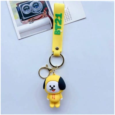 BT21 KPOP Eerste Generatie BTS PVC Hanger Anime Cartoon Rugzak Sleutelhanger Fan Collectie Cadeau Verjaardagscadeau Cadeau voor Koppels Premium Kwaliteit 10cm gray