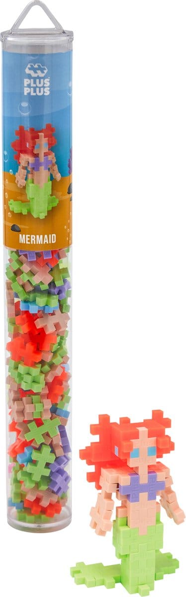 Plus-Plus Tube zeemeermin 100 delige bouwset - 4103 - Bouwspeelgoed - Constructiespeelgoed - Set met bouwstenen - Vanaf 5 jaar