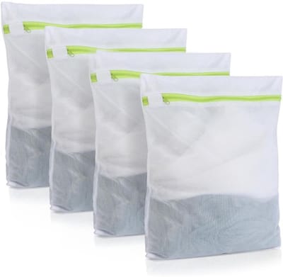 Linnentas Set van 3 - Waszakken voor Wasgoed - Waszak Klein - Wastas Multifunctioneel - Wasnet voor Kleding - Hoogwaardig Mesh