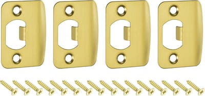 Deurklink Platen - Sluitplaat Deur - Deur Reparatie - Roestvrij Staal - 57 mm x 45 mm - Goud