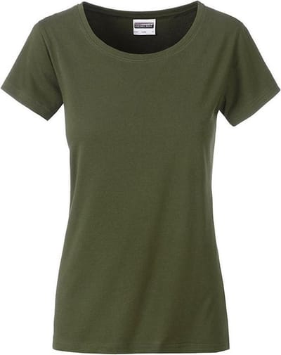 James and Nicholson Dames/dames Basic Organic Katoenen T-Shirt (Olijf)