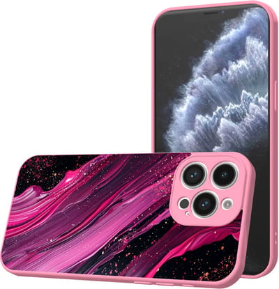 Smartphonica Telefoonhoesje Geschikt voor iPhone 11 Pro met Paars Roze Marmer opdruk - TPU Back Cover Case Purple Rosé Marble Design - Roze geschikt voor iPhone 11 Pro