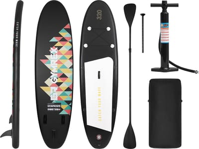 Gymrex SUP paddleboard - 130 kg - opblaasbaar - zwart