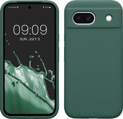 kwmobile telefoonhoesje geschikt voor Google Pixel 8a - Hoesje met siliconen coating - Smartphone case in dennengroen