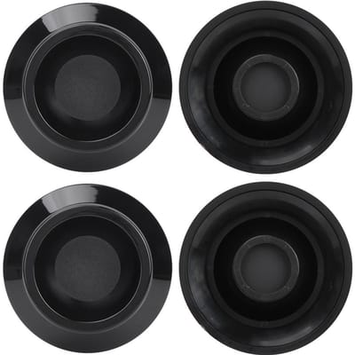4 stuks Ronde ABS Piano Voetkussens Set Zwenkwielbekers Accessoires voor Rechtopstaande Piano black